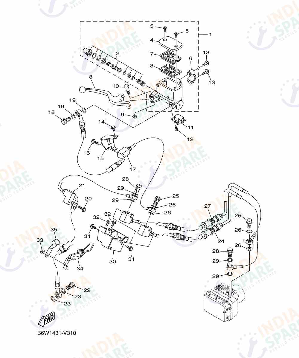 YAMAHA D772 MT 03 Series FRONT MASTER CYLINDER